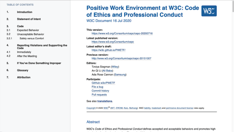 Sul W3C, WordPress, e Craft CMS