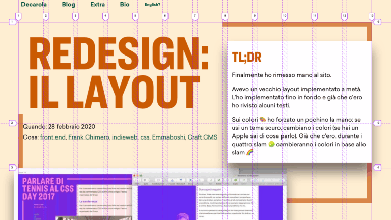Redesign: il layout