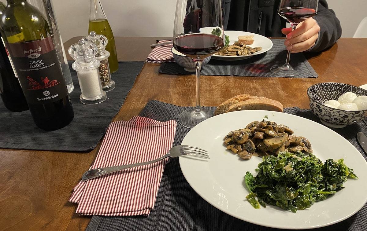 Cime di rapa funghi