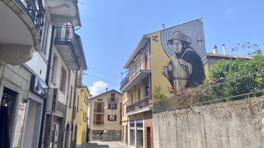 Graffito del pellegrino a Berceto