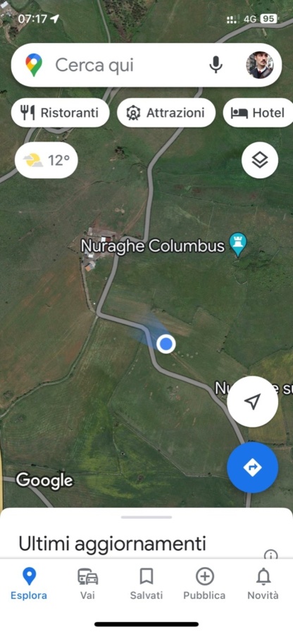 Uno screenshot di Google maps