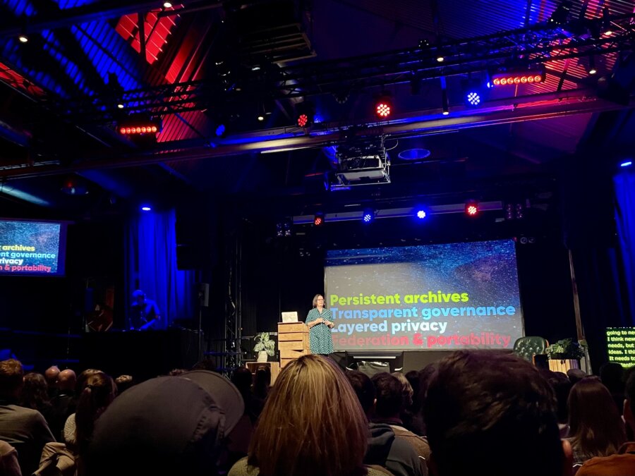 un momento del talk di Sacha Judd